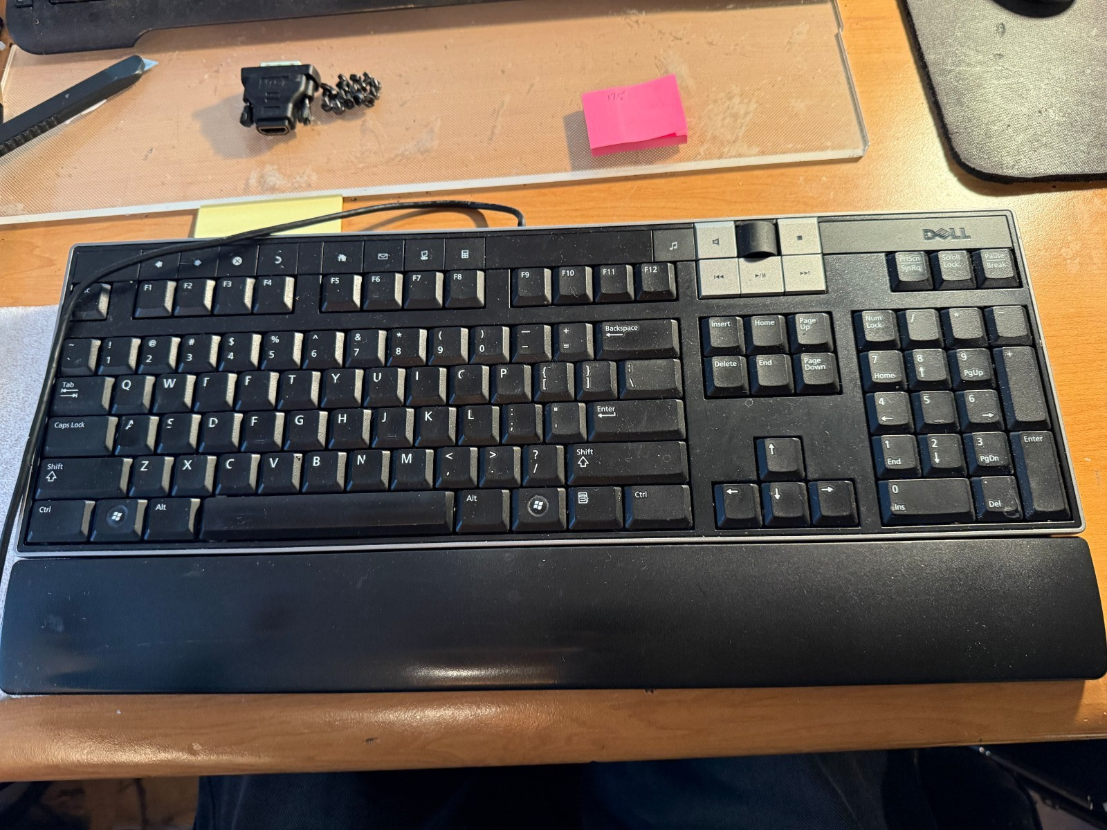 Genuine Dell 0U473D Multimedia USB Wired Standard Computer Keyboard + Palm Rest