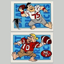 NFL The Flintstones 1993 Trading Card Vintage Rare American Football Memorabilia