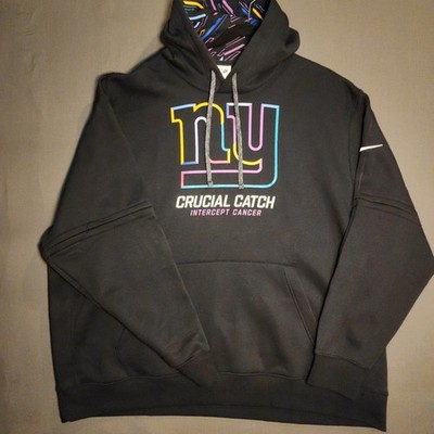 Nike NY Giants Crucial Catch Hoodie 3XL NWT Black French Terry HM0734 [WN1]
