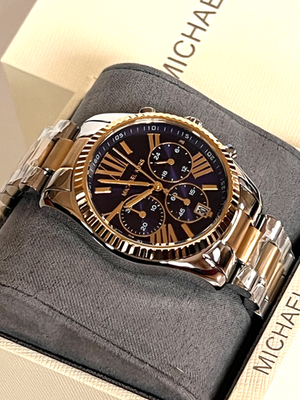 Michael Kors Two-Tone Watch with Black Dial- Brand New In box Michael Kors Men main image 2