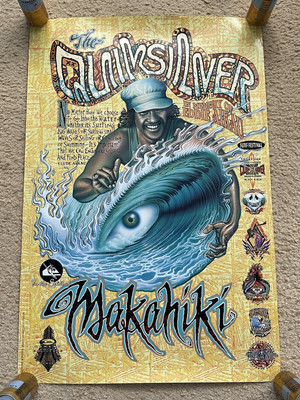 QUIKSILVER EDDIE AIKAU WOULD GO EARLY-MID 90 s WAIMEA BAY HAWAII MAKAHIKI POSTER