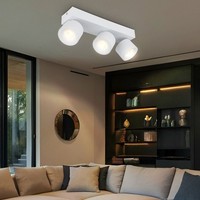 Deckenleuchte Spotleiste Spotlampe Led Strahler Schwenkbar Weiß Matt 3-Flammig