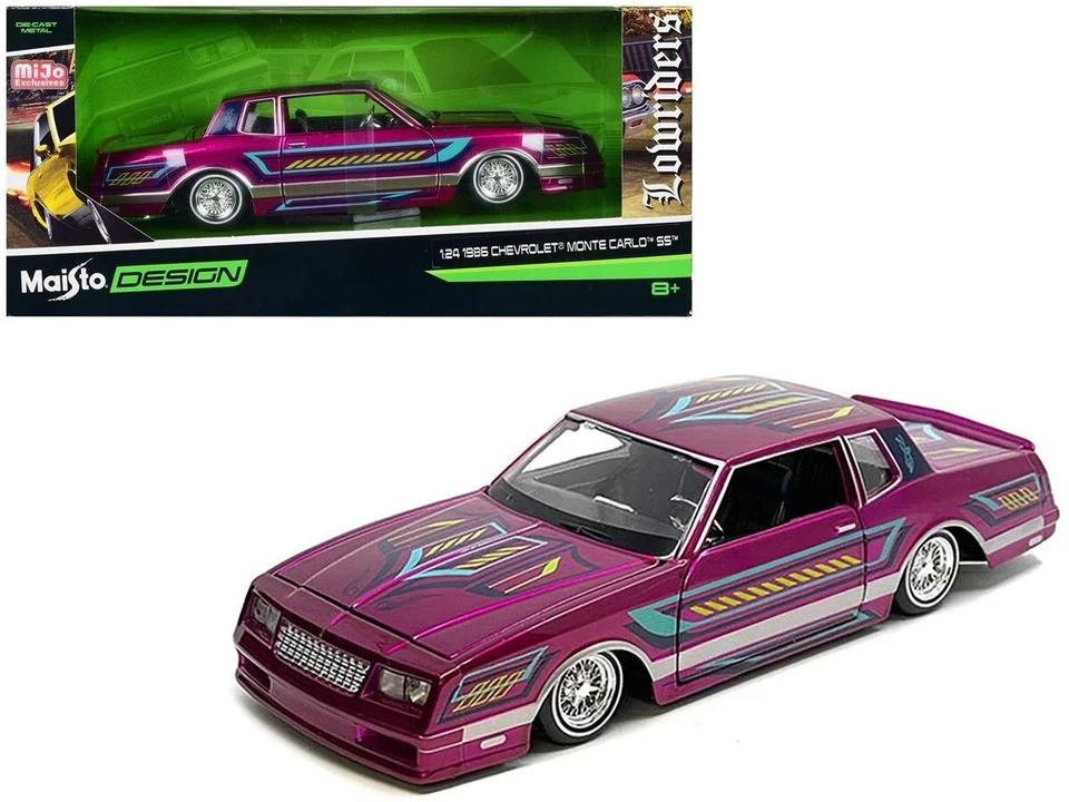 MAISTO LOWRIDERS 1:24 1986 MONTE CARLO SS METALLIC HOT PINK NOT IN PRODUCTION!!! - Image 3 of 3