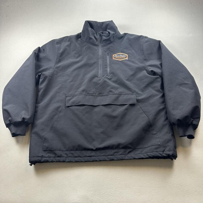 #ad #ad Dunn Edwards Paints Jacket Mens Large Black Quilt Lined Workwear Logo 1 4 Zip $22.09