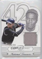 2015 National Treasures 42 Tribute 28/99 Carlos Gonzalez Jackie Robinson HOF z0q