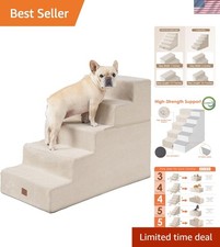 Non-Slip 5-Step Pet Stairs: Safe Access for Small Dogs  Cats to High Beds