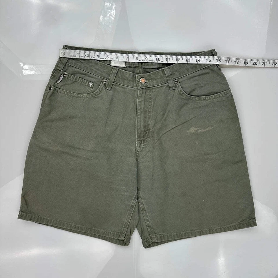 Carhartt Carpenter Shorts - 32W US 10 Green Cotton - Image 3 of 4