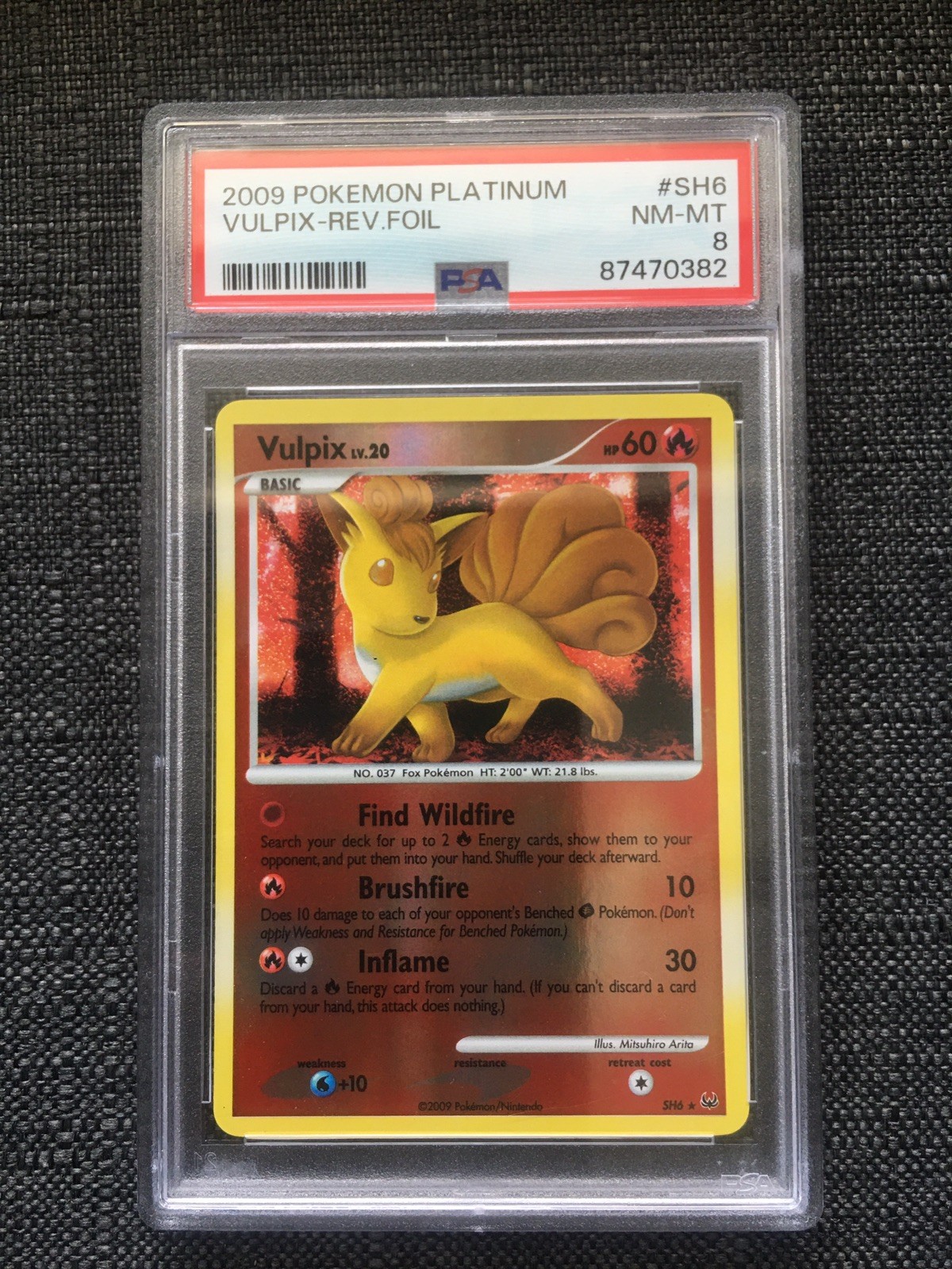 Pokemon VULPIX SH6 PSA 8 - Diamond & Pearl - Platinum - Shiny Reverse