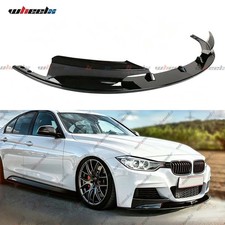 Car Front Bumper Splitter Spoiler Lip For 2012-18 Bmw F30 3 Series M Sport Black