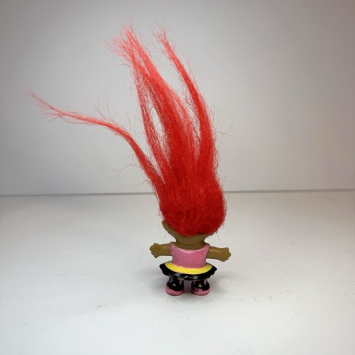 Vtg Mini Treasure Troll Red Hair Red Gem 1992 Ace Novelty Pink Leotard - Picture 5 of 7