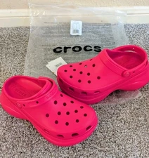 Women's Clogs Crocs Classic Bae Clog Platform Size 7 M Women Dragon Fruit Pink 