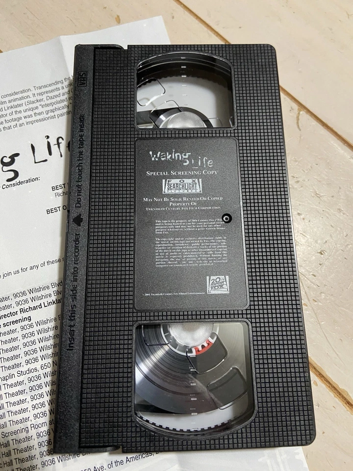 Waking Life VHS 2001 Promo Screener Widescreen FYC Richard Linklater Video Tape - Image 2 of 4