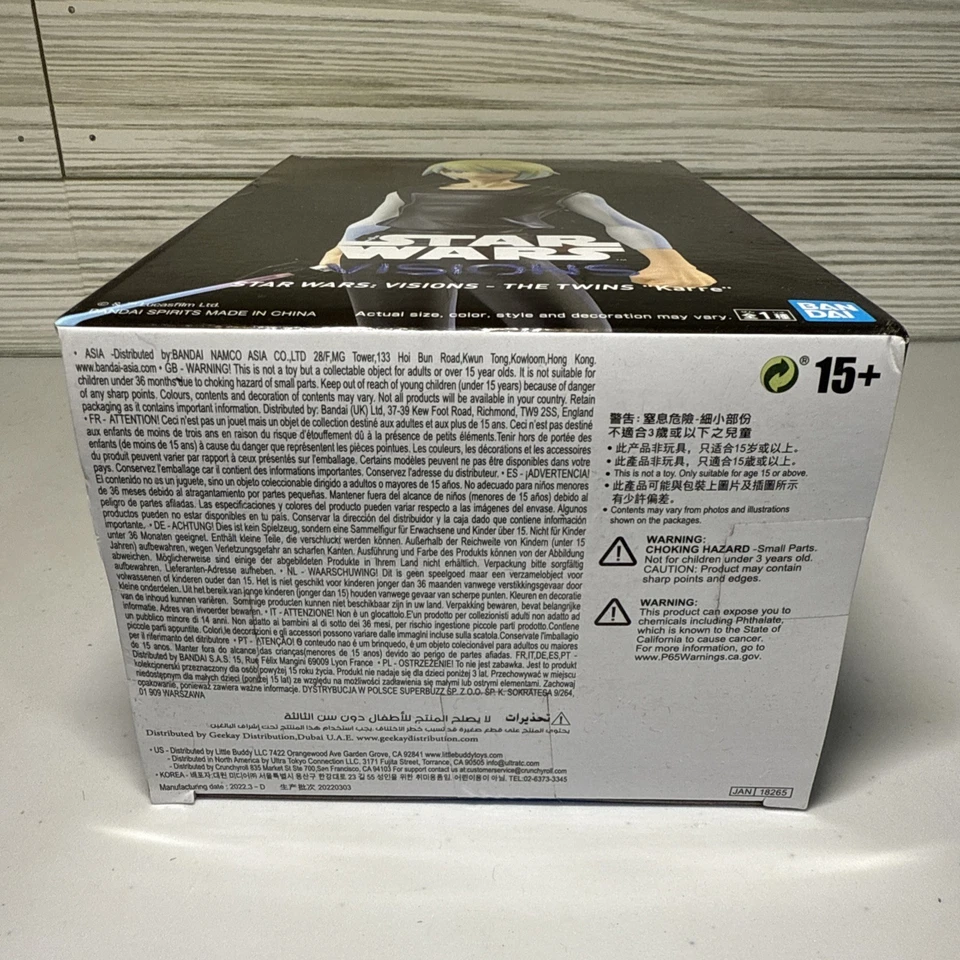 Star Wars Visions - Figura Estatua "Karre" Los Gemelos, Espíritus Bandai, ¡Nuevo/Sellado! Foto 3 de 4