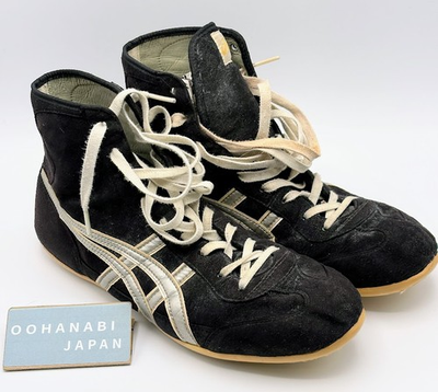 #ad ASICS wrestling Boxing shoes EX EO US 10 28.0 cm Old model Black Silver Used $279.00