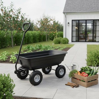 Garten Muldenkipper Metallrahmen Allzweckwagen Geländewagen für Gärtner