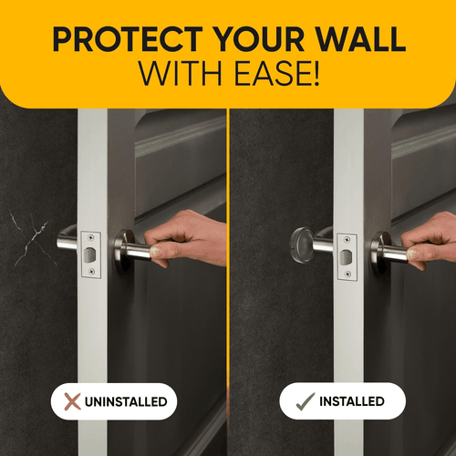 Protectores de pared 4 piezas de perilla de goma transparente autoadhesiva protector parachoques de puerta - Imagen 5 de 8