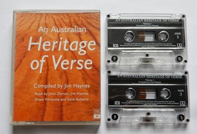 AN AUSTRALIAN HERITAGE OF VERSE - JIM HAYNES - DOUBLE CASSETTE TAPE POETRY,POEMS