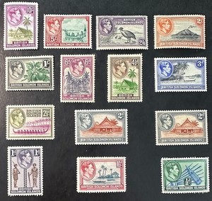 SOLOMON  ISLANDS   67 - 79  Lovely   Mint  Very  Light   Hinged  Set