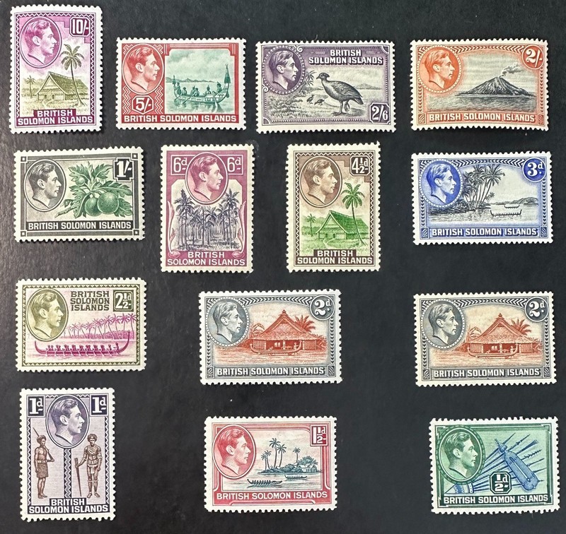 SOLOMON  ISLANDS   67 - 79  Lovely   Mint  Very  Light   Hinged  Set