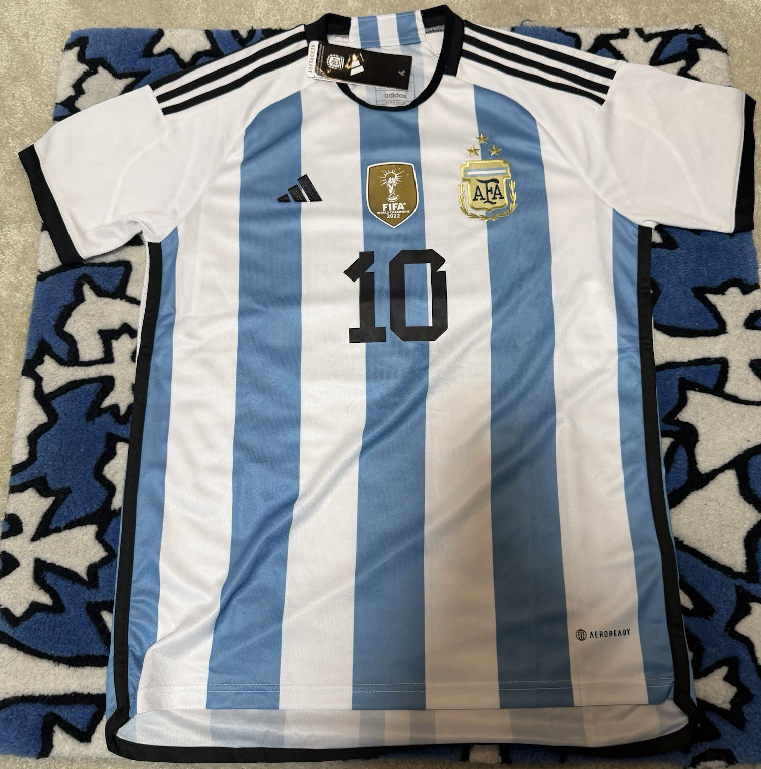 adidas Argentina Lionel Messi #10 Soccer Jersey Mens Size M World Cup 2022