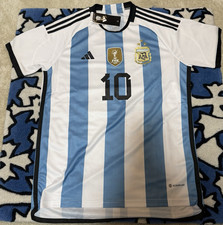 adidas Argentina Lionel Messi #10 Soccer Jersey Mens Size M World Cup 2022