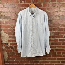 Peter Millar Dress Shirt Mens 2XL Blue Check Nanoluxe Easycare Button Down