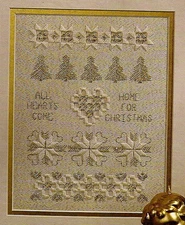 ALL HEARTS COME HOME FOR CHRISTMAS HARDANGER CROSS STITCH PATTERN - ROZ WATNEMO