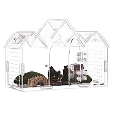 Ventilated Acrylic Reptiles Enclosure Terrarium for Jumping Spiders Health
