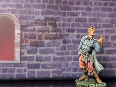 Well painted rogue/bard/reprobate w/ hidden dagger d&d fantasy miniature Reaper