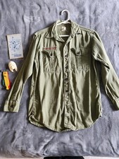 OLD VINTAGE BOY GIRL SCOUT ITEMS SHIRT, BOOKLET, ITEMS LOT OF 5 ITEMS DATED 1931