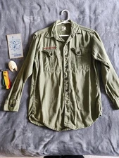 OLD VINTAGE BOY GIRL SCOUT ITEMS SHIRT, BOOKLET, ITEMS LOT OF 5 ITEMS DATED 1931