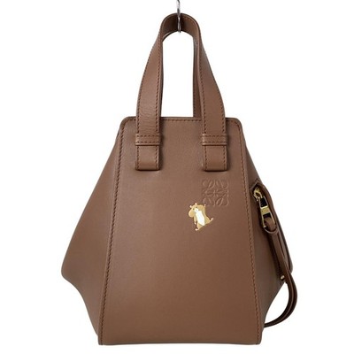 LOEWE Hammock Bag Compact A538H13X46 Havane Calf Skin - Handbag