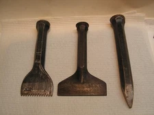 GOLDBLATT Tool Co Kansas Vintage Brick Chisel 4 in & 2 3/4" 14 TEETH & POINTED