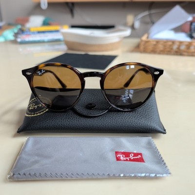 Ray-Ban RB2180 710/73 Round Sunglasses Dark Tortoise Brown  display picture 1