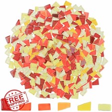 Yazikisa 1.1lb Mixed Color Glass Mosaic Tiles Craft Bulk