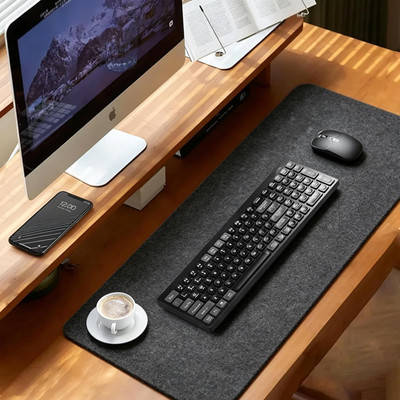 Schreibtischunterlage Filz, 100x40cm Rutschfeste Desk Mat, Office-Desktopschutz,