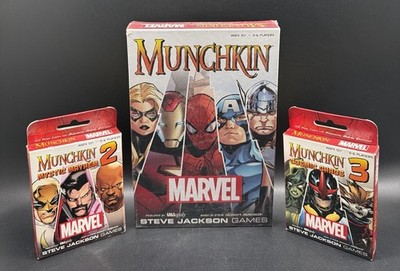Marvel Munchkin Lot 2 Mystic Mayhem / 3 Cosmic Chaos Card Game Expansion NEW