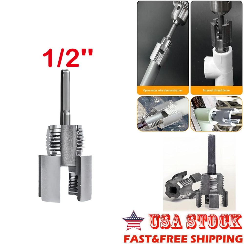 Integrated Internal & External Pipe Threading-Tool, PVC Pipe Threader Kit USA
