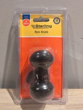 Rim Door Knob Set Black 2 Pieces - Sterling SRL8BK Handle Hardware