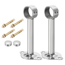 4 Set Ceiling Mount Curtain Rod Bracket Fit 32mm/1.26" Pipe Length 150mm/5.91"