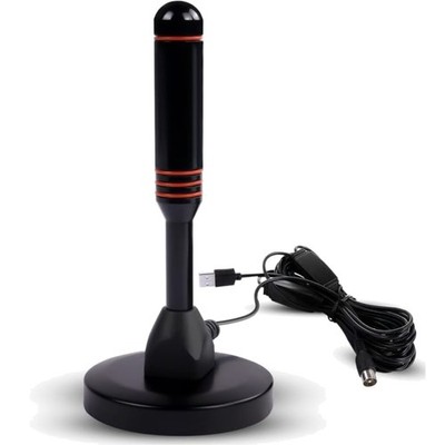 DVB T2 Antenne HDTV Zimmerantenne Verstärker Magnetfuß 36DBi 5m Kabel