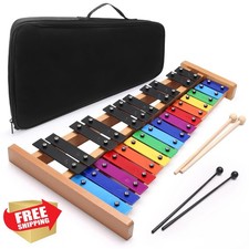 Heuyrao 27 Note Glockenspiel Xylophone Wooden Mallets Bag Colorful