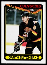 1990-91 O-Pee-Chee Garth Butcher #150 Vancouver Canucks