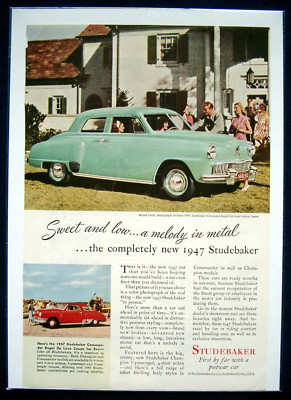 Werbeanzeige Ad  1947 Studebaker Champion  ...the completely new...  (USA)