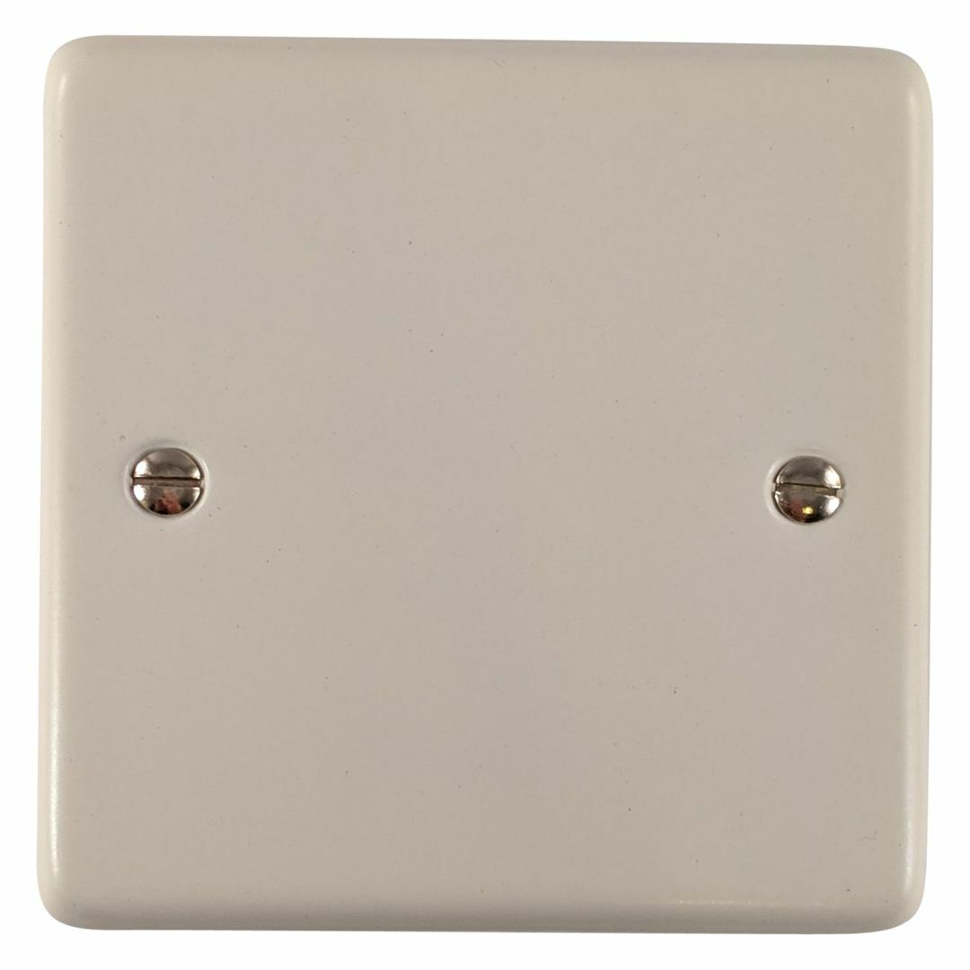 G&H CW31 Standard Plate Matt White 1 Gang Single Blank Plate