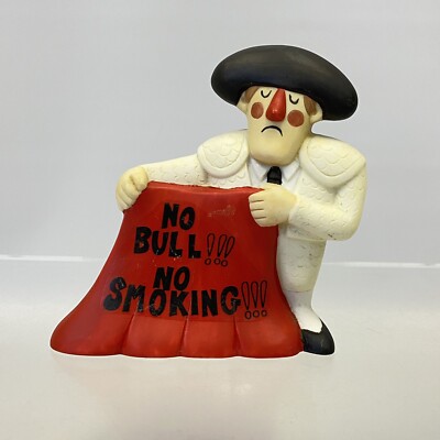 Vintage No Bull No Smoking Collection Matador Ceramic 4.5  Statue No Fuma 1988