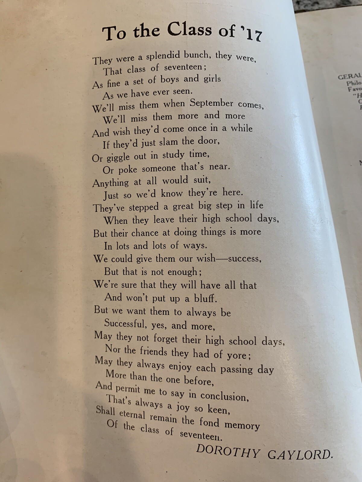 Vintage 1917 Guthrie County IA High School Panora Iowa 102 years