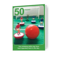 Biglietto Compleanno Subbuteo Biglietto 50° Compleanno Include Busta 7 X 5 Pollici