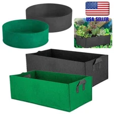 Thickened Fabric Grow Pots Round 100 Gallon/ Rectangular Plant Pots Grow Bags