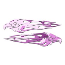 Pair Of Eagle Flames - Vinyl Decal Sticker - Multiple Patterns Sizes - Ebn246 Pair Of Eagle Flames - Vinyl Decal Sticker - Multiple Patterns Sizes - Ebn246